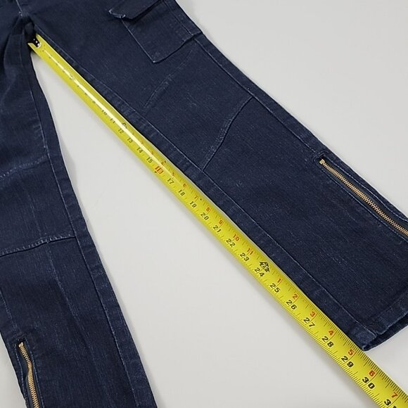 Levi's Women's Cargo Jeans Blue Denim Slim Skinny Zip Ankles Stretch Size 2M - Picture 14 of 14